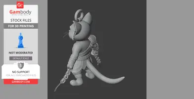 Tom Cat Kratos Ring Figure - Mashup Figure STL