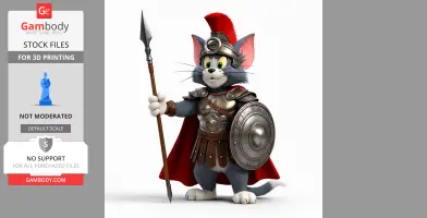 Tom Cat Leonidas Ring Figure - Mashup Figure STL