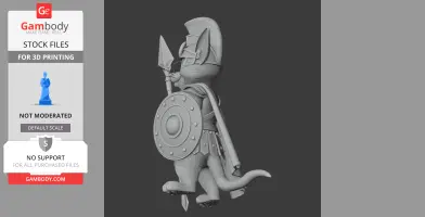 Tom Cat Leonidas Ring Figure - Mashup Figure STL