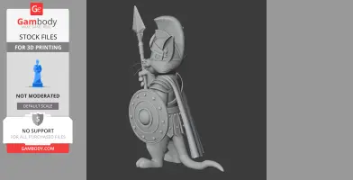 Tom Cat Leonidas Ring Figure - Mashup Figure STL