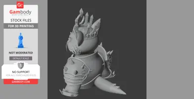 Tom Cat Lich King Ring Figure - Mashup Figure STL