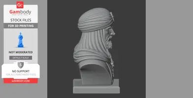 Saladin Bust - Historical Warrior STL