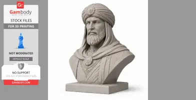 Saladin Bust - Historical Warrior STL