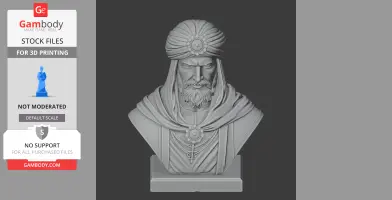 Saladin Bust - Historical Warrior STL