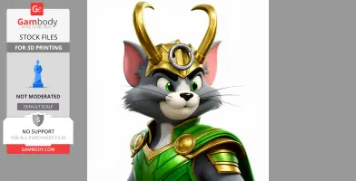 Tom Cat Loki Ring Figure - Mashup Figure STL