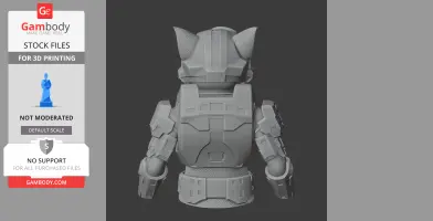 Tom Cat Master Chief Ring Figure - Mashup Figure STL