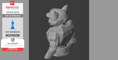 Tom Cat Master Chief Ring Figure - Mashup Figure STL