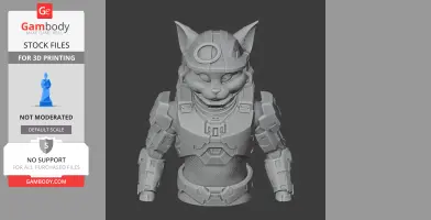 Tom Cat Master Chief Ring Figure - Mashup Figure STL