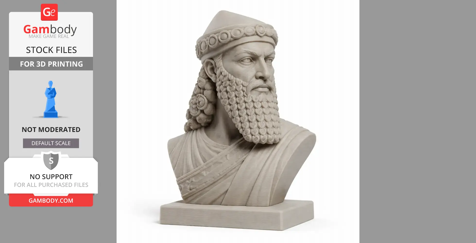 Sargon of Akkad Bust - Historical Warrior STL