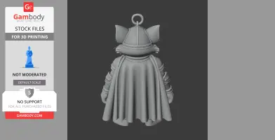 Tom Cat Medieval Knight Ring Figure - Mashup Figure STL