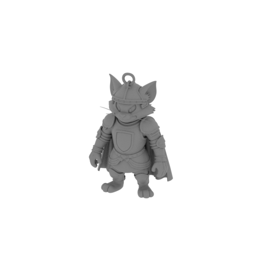 Tom Cat Medieval Knight Ring Figure.stl