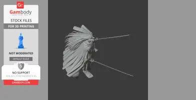Sasaki Kojiro Samurai - Historical Warrior STL