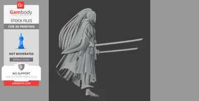 Sasaki Kojiro Samurai - Historical Warrior STL