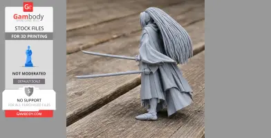 Sasaki Kojiro Samurai - Historical Warrior STL