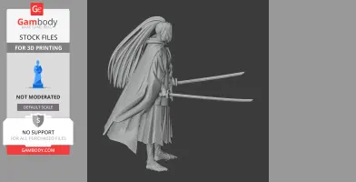 Sasaki Kojiro Samurai - Historical Warrior STL
