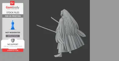 Sasaki Kojiro Samurai - Historical Warrior STL