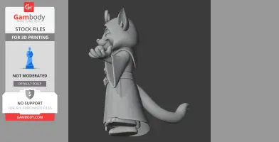 Tom Cat Necromancer Ring Figure - Mashup Figure STL
