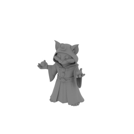 Tom Cat Necromancer Ring Figure.stl
