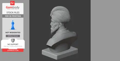 Shah Jahan Bust - Historical Warrior STL