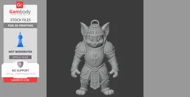 Tom Cat Paladin Ring Figure - Mashup Figure STL