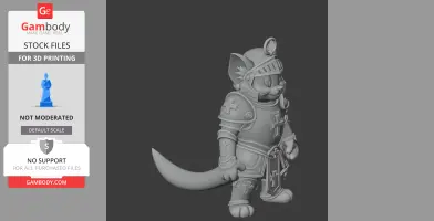 Tom Cat Paladin Ring Figure - Mashup Figure STL