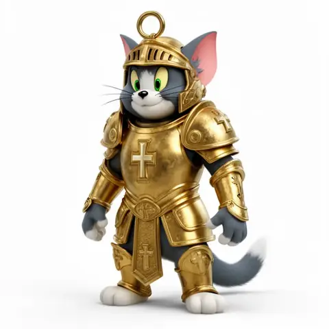 Tom Cat Paladin Ring Figure - Mashup Figure STL