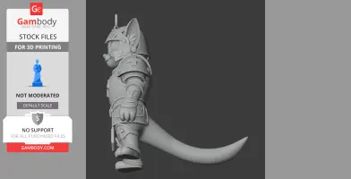 Tom Cat Paladin Ring Figure - Mashup Figure STL
