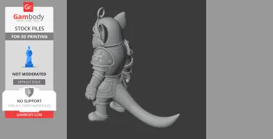 Tom Cat Paladin Ring Figure - Mashup Figure STL