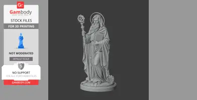 Saint Aaron of Aleth - Devotional Statue - STL 3D Print