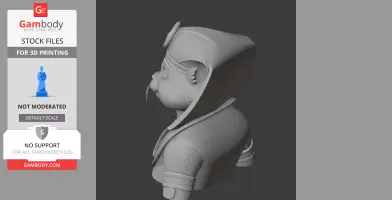Tom Cat Pharaoh Ring Figure - Mashup Figure STL