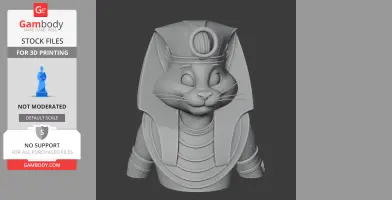 Tom Cat Pharaoh Ring Figure - Mashup Figure STL