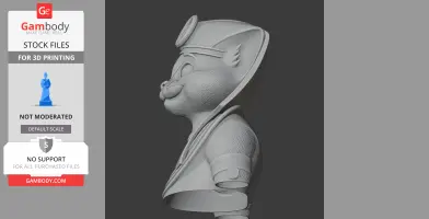Tom Cat Pharaoh Ring Figure - Mashup Figure STL