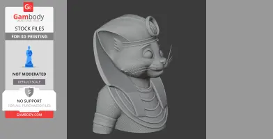 Tom Cat Pharaoh Ring Figure - Mashup Figure STL
