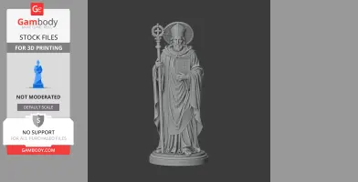 Saint Abbo of Fleury - Devotional Statue - STL 3D Print