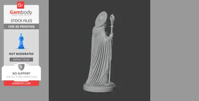 Saint Abbo of Fleury - Devotional Statue - STL 3D Print