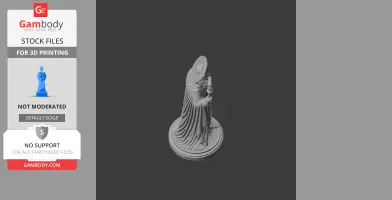 Saint Abbo of Fleury - Devotional Statue - STL 3D Print