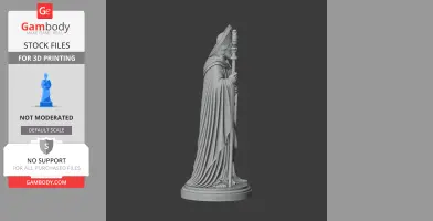 Saint Abbo of Fleury - Devotional Statue - STL 3D Print