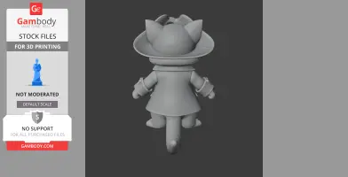 Tom Cat Pirate Ring Figure - Mashup Figure STL