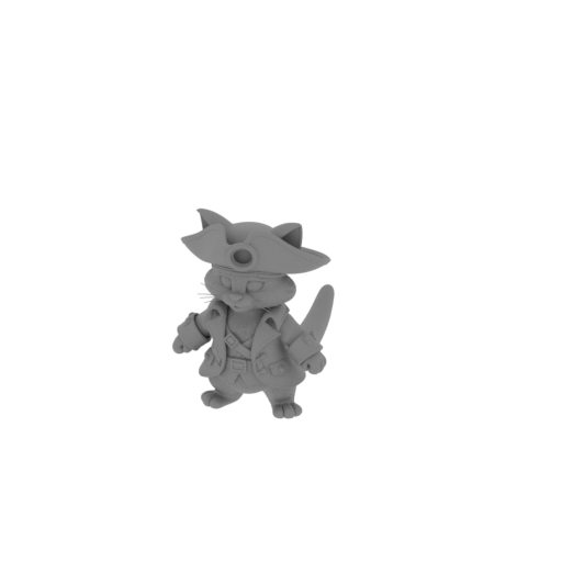 Tom Cat Pirate Ring Figure.stl