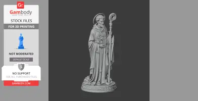 Saint Abban - Devotional Statue - STL 3D Print