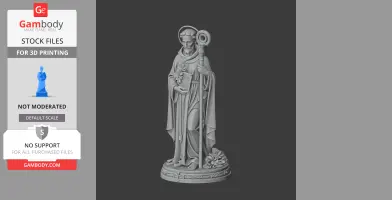 Saint Abban - Devotional Statue - STL 3D Print
