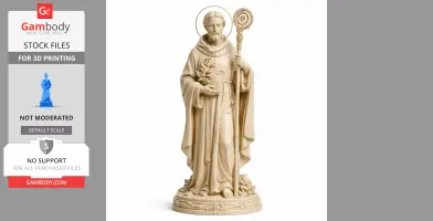 Saint Abban - Devotional Statue - STL 3D Print