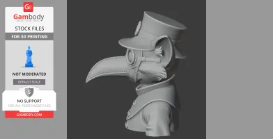 Tom Cat Plague Doctor Ring Figure - Mashup Figure STL
