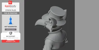Tom Cat Plague Doctor Ring Figure - Mashup Figure STL