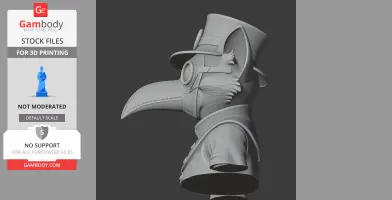 Tom Cat Plague Doctor Ring Figure - Mashup Figure STL
