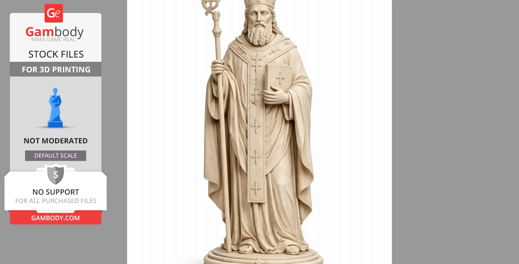 Saint Abdas of Susa - Devotional Statue - STL 3D Print