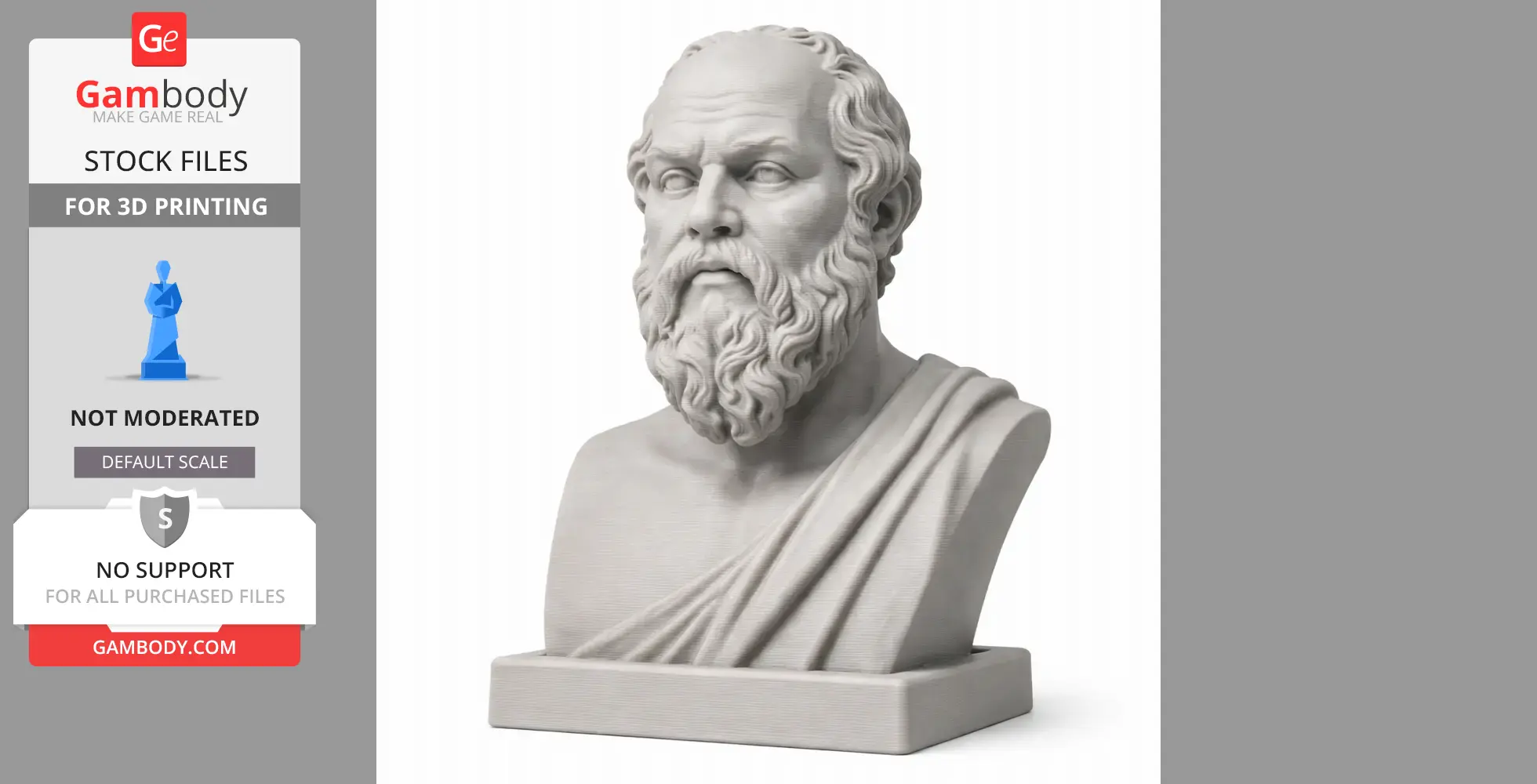 Socrates Bust - Historical Warrior STL
