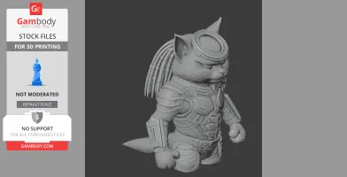 Tom Cat Predator Ring Figure - Mashup Figure STL