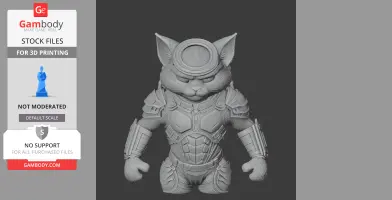 Tom Cat Predator Ring Figure - Mashup Figure STL