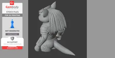 Tom Cat Predator Ring Figure - Mashup Figure STL